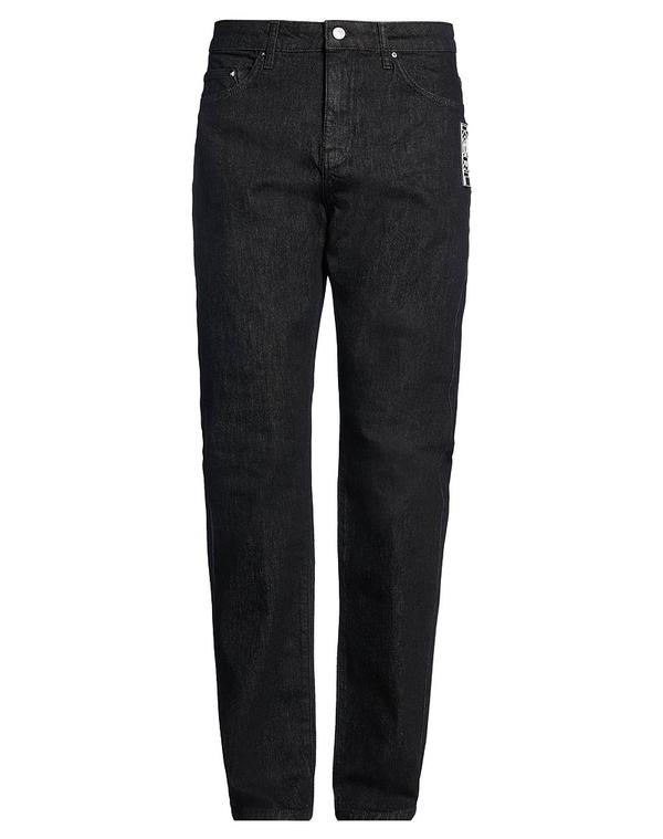 カール ラガーフェルド メンズ ボトムス デニムパンツ ストレートレッグ KARLAGERFELD Black ブラック｜ReVida 店