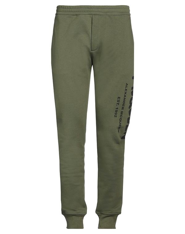 マックイーン メンズ ボトムス 心地好いズボン下 MCQUEEN Military Green 緑であること