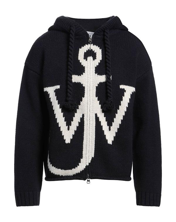 J.W.アンダーソン メンズ アウター ジレー チャック付き添い人編み物 JW ANDERSON Midnight Blue 青碧