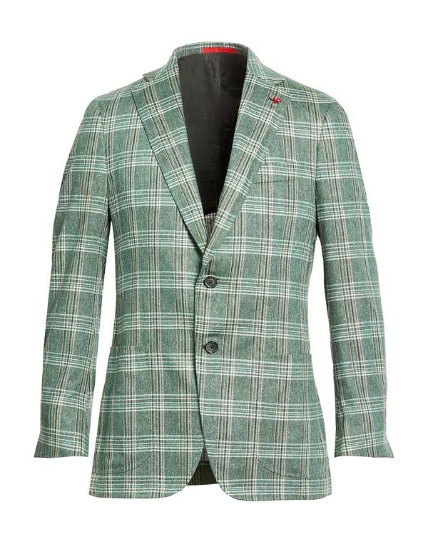 イザイア メンズ アウター ジャケット・ブルゾン ISAIA テーラードジャケット Military Green グリーン
