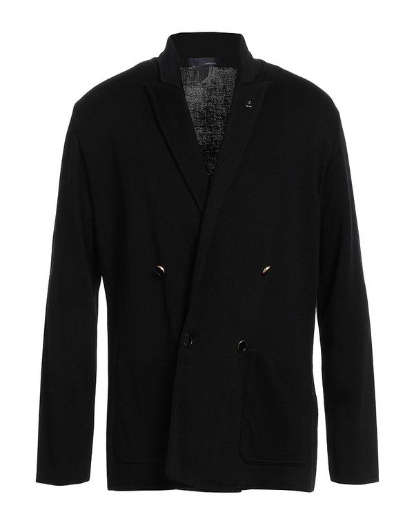 ラルディーニ メンズ アウター ジャケット・ブルゾン LARDINI テーラードジャケット Black ブラック