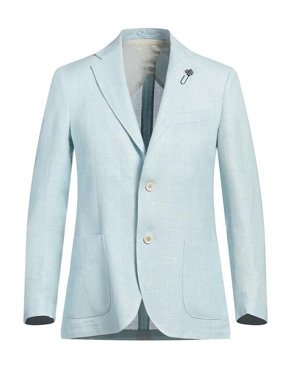 ラルディーニ メンズ アウター ジャケット・ブルゾン LARDINI テーラードジャケット Sky Blue ブルー