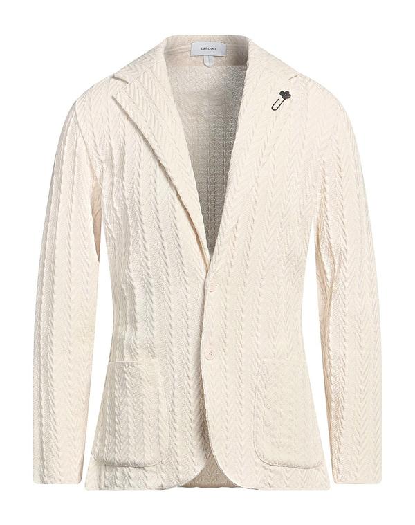 ラルディーニ メンズ アウター ジャケット・ブルゾン LARDINI テーラードジャケット Ivory アイボリー｜ReVida 店