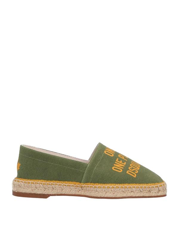 ディースクエアード メンズ シューズ スリッポン・ローファー エスパドリーユ DSQUARED2 Military Green 緑であること