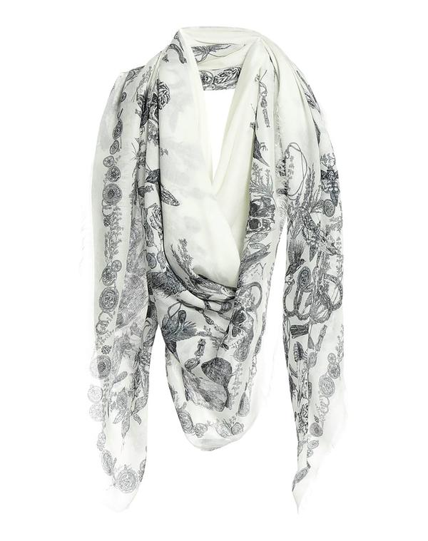 マックイーン メンズ 付属物 えり巻き・袈裟・えり巻き えり巻き\u0026えり巻き MCQUEEN \u0026 White 白いこと