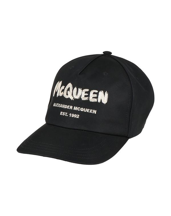 マックイーン メンズ 佩び物 かぶり笠 MCQUEEN Black 黒いこと