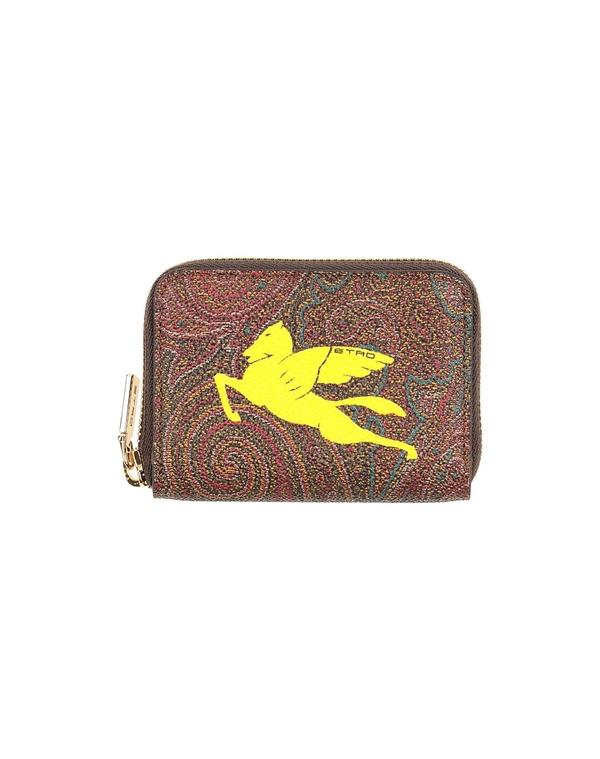エトロ メンズ 付属物 札入れ ETRO Brown 赤銅色 メンズ財布-バッグ・小物・ブランド雑貨-財布・ケース