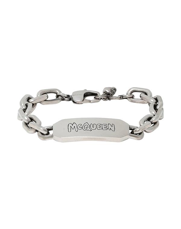 マックイーン メンズ 付属物 ブレスレット・バングル・アンクレット MCQUEEN Silver しろがね色