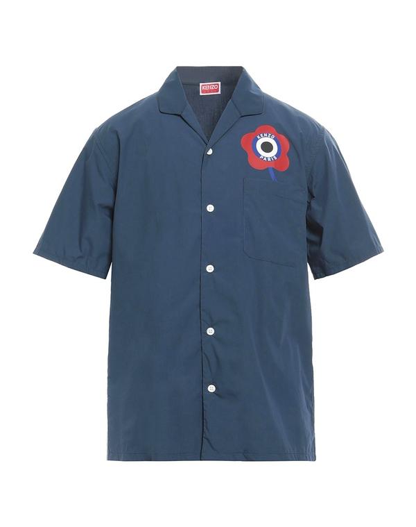 ケンゾー メンズ トップス シャツ KENZO Blue Gray グレー|ReVida 店