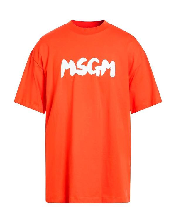 エムエスジイエム メンズ トップス プルオーバー MSGM Orange オレンジ色