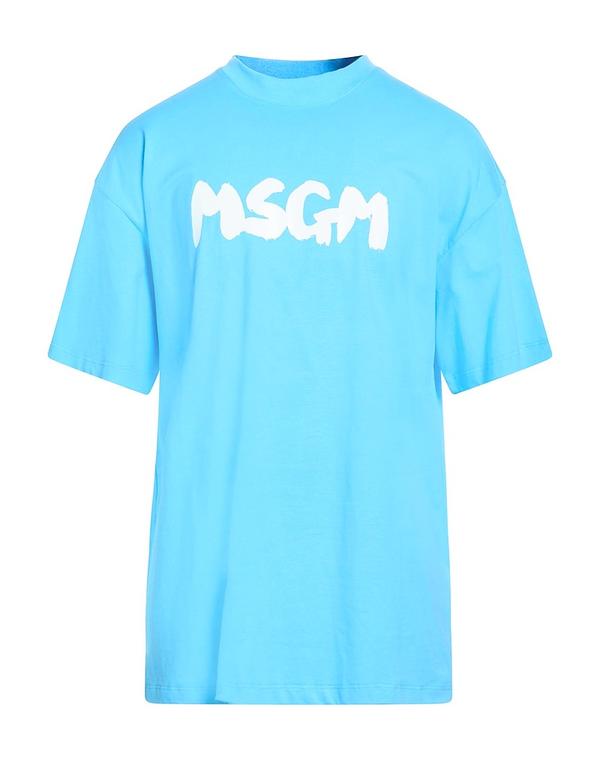 エムエスジイエム メンズ トップス プルオーバー MSGM Azure Blue 青色