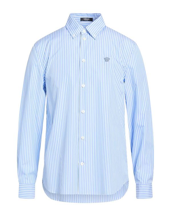 ヴェルサーチ メンズ トップス ティーシャツ VERSACE Light Blue 青碧