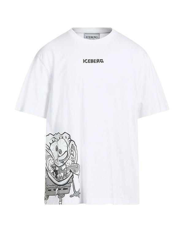 アイスバーグ メンズ トップス Tシャツ ICEBERG White ホワイト|ReVida 店