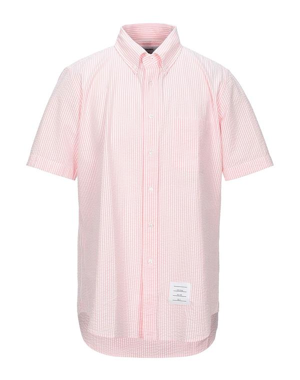 トムブラウン メンズ トップス シャツ THOM BROWNE ストライプ柄シャツ Pink ピンク