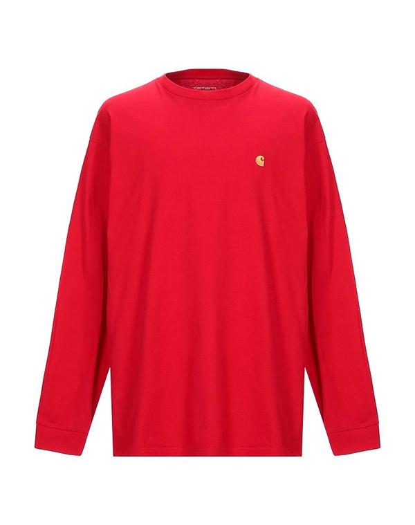 鉄道車両ハート型 メンズ トップス ティーシャツ CARHARTT Red 赤いこと