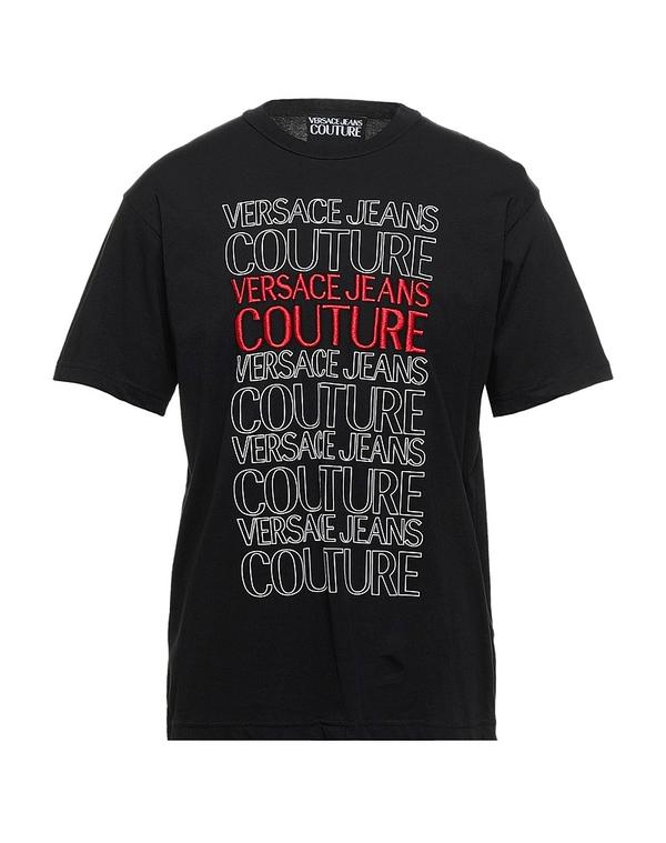 ヴェルサーチ メンズ トップス Tシャツ VERSACE JEANS COUTURE Black ブラック|ReVida 店