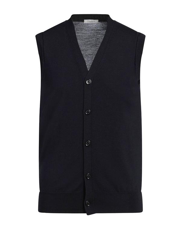 パウロペコラ メンズ トップス シャツ ニットベスト PAOLO PECORA Midnight Blue ブルー｜ReVida 店