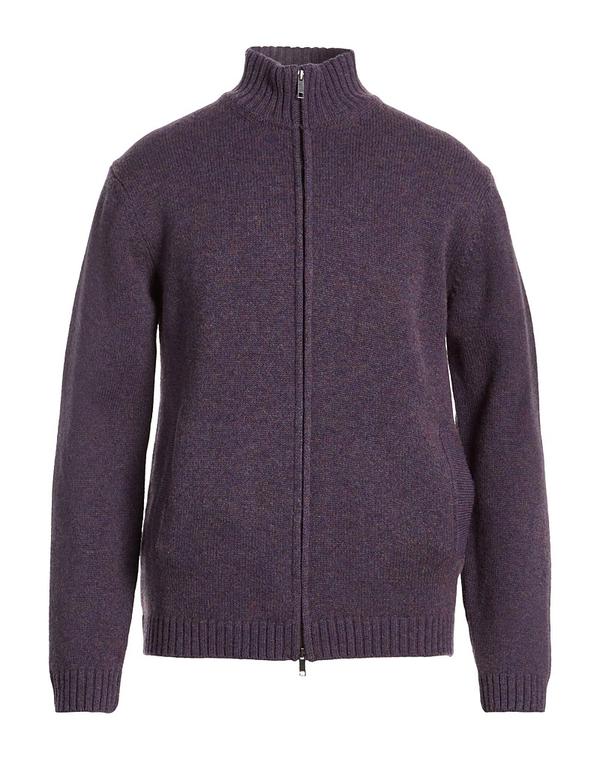 ダニエル フィエゾリ メンズ アウター ジレー チャック付き添い人編み物 DANIELE FIESOLI Purple パープル