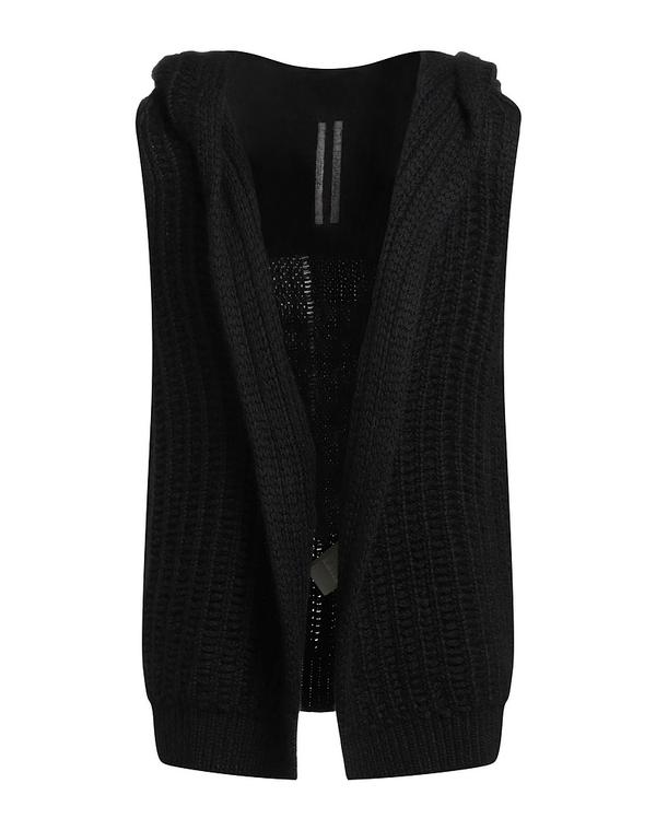 リックオウエンス メンズ アウター ジレー カシミール編み物 RICK OWENS Black 黒いこと