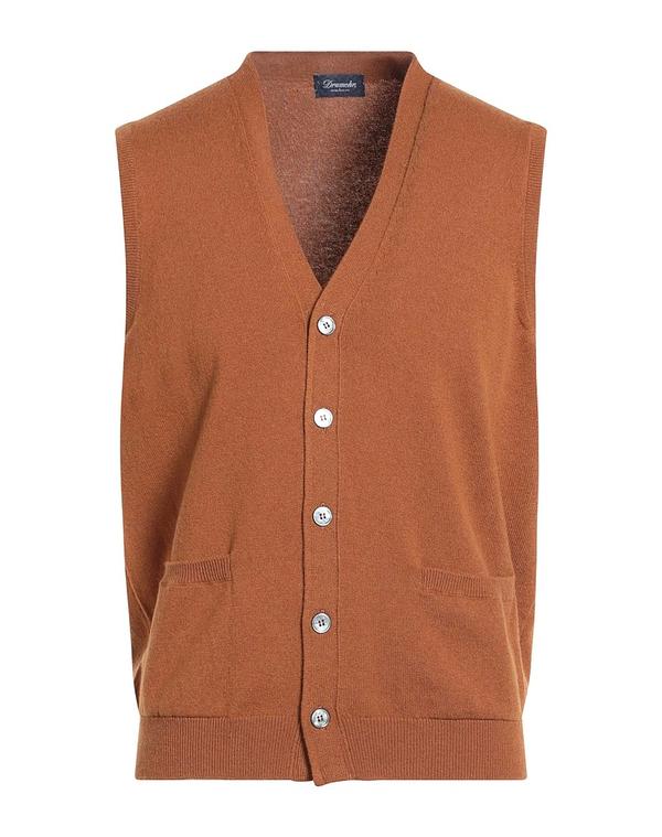 ドルモア メンズ アウター ジレー カシミール編み物 DRUMOHR Camel 駱駝