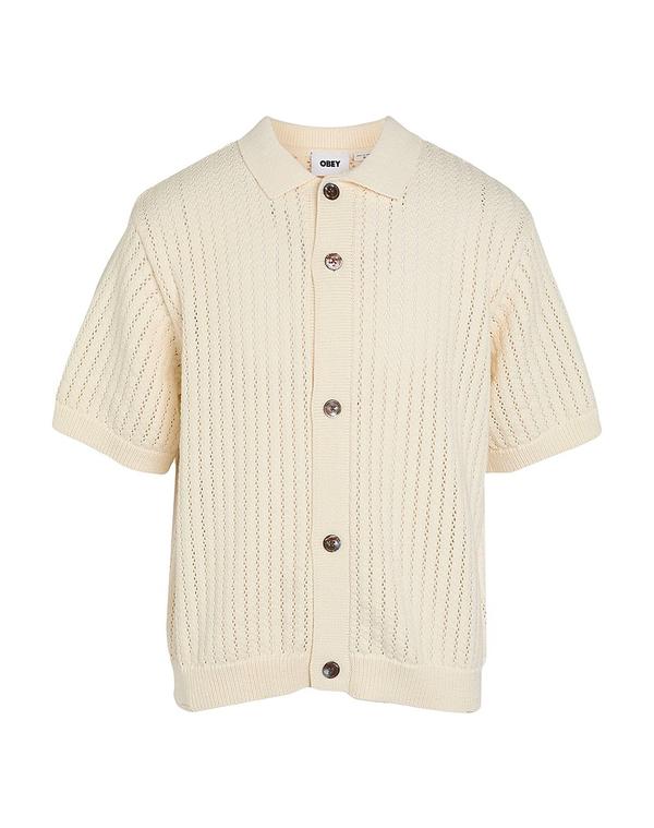 オベイ メンズ アウター カーディガン OBEY Off White オフホワイト｜ReVida 店