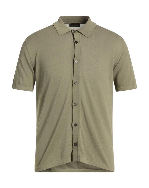 ロベルトコリーナ メンズ トップス スポーツシャツ ROBERTO COLLINA Military Green 緑であること