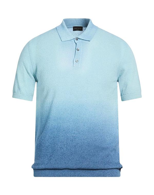 ロベルトコリーナ メンズ トップス スポーツシャツ ROBERTO COLLINA Light Blue 青み