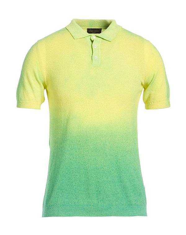 ロベルトコリーナ メンズ トップス スポーツシャツ ROBERTO COLLINA Lime Green 菩提樹