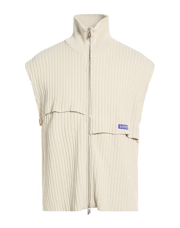 アコールドウォール メンズ アウター ジレー チャック付き添い人編み物 A-COLD-WALL* Beige ベージュ