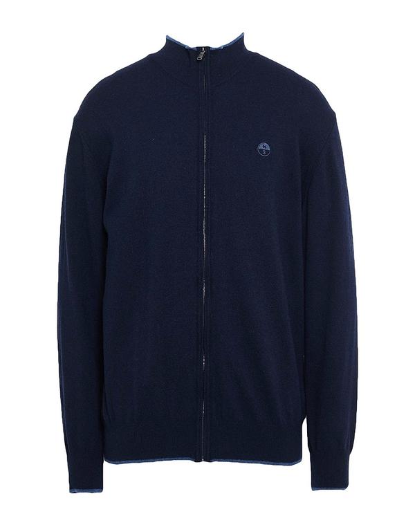 北の方大売り出し メンズ アウター ジレー ジッパー付き添い人編み物 NORTH SAILS Midnight Blue 青み