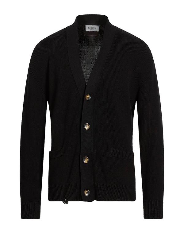 ラネウス メンズ アウター カーディガン LANEUS Black ブラック｜ReVida 店