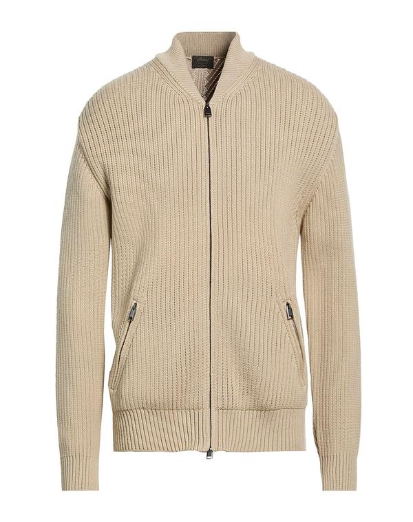 ブリオーニ メンズ アウター ジレー チャック付き添い人編み物 BRIONI Beige ベージュ
