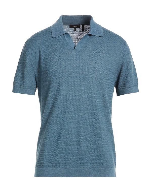 行動論理 メンズ トップス スポーツシャツ THEORY Blue Gray 薄墨色