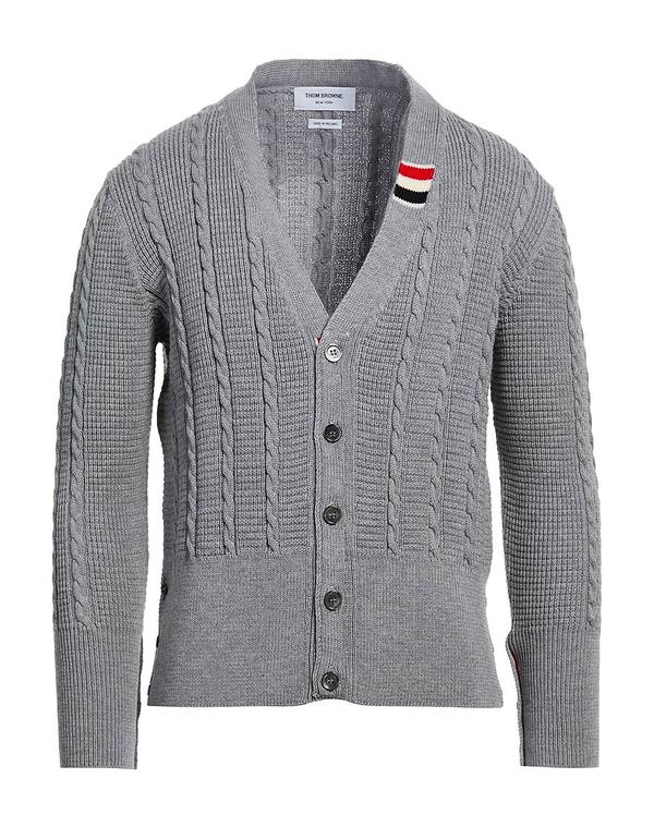 トム赤銅色 メンズ アウター ジレー THOM BROWNE Light Gray 薄墨色