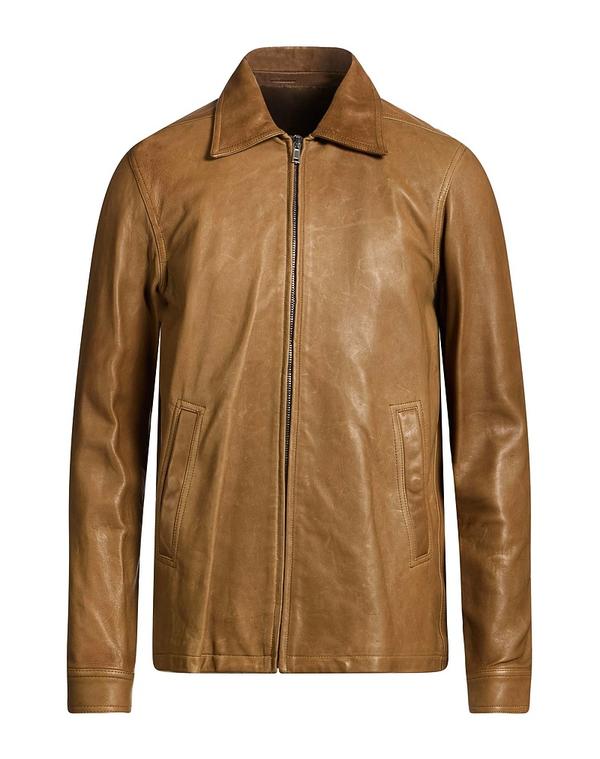 リックオウエンス メンズ アウター 上衣・上衣 なめし革上衣 RICK OWENS Khaki カーキ