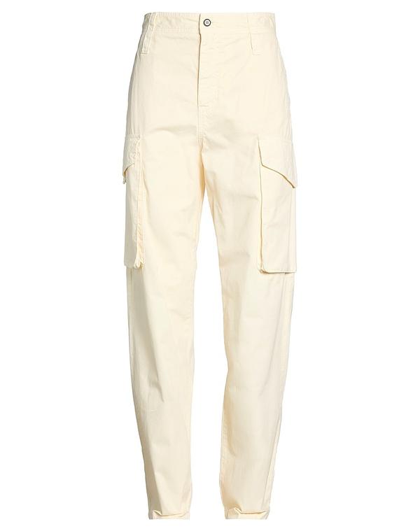 エムエスジイエム メンズ ボトムス 心地好いズボン下 カーゴパンツ MSGM Off White 象牙色