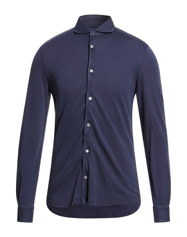 フェデーリ メンズ トップス シャツ FEDELI 無地シャツ Navy ネイビー