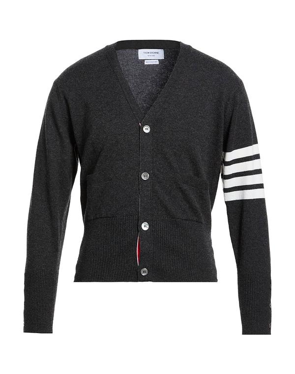 トム赤銅色 メンズ アウター ジレー THOM BROWNE Charcoal 濃灰色