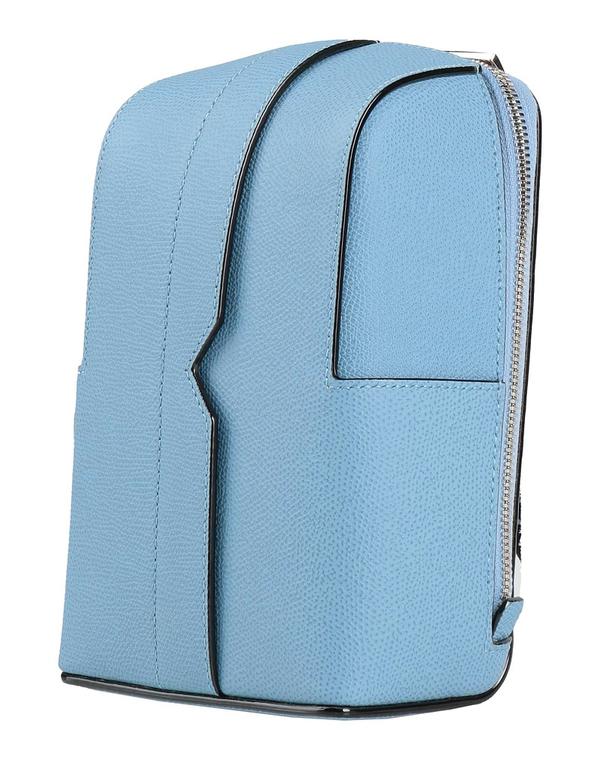 ヴァレクストラ メンズ 御徒面子 うしろ側容器に並べる・背嚢 VALEXTRA Sky Blue 青碧