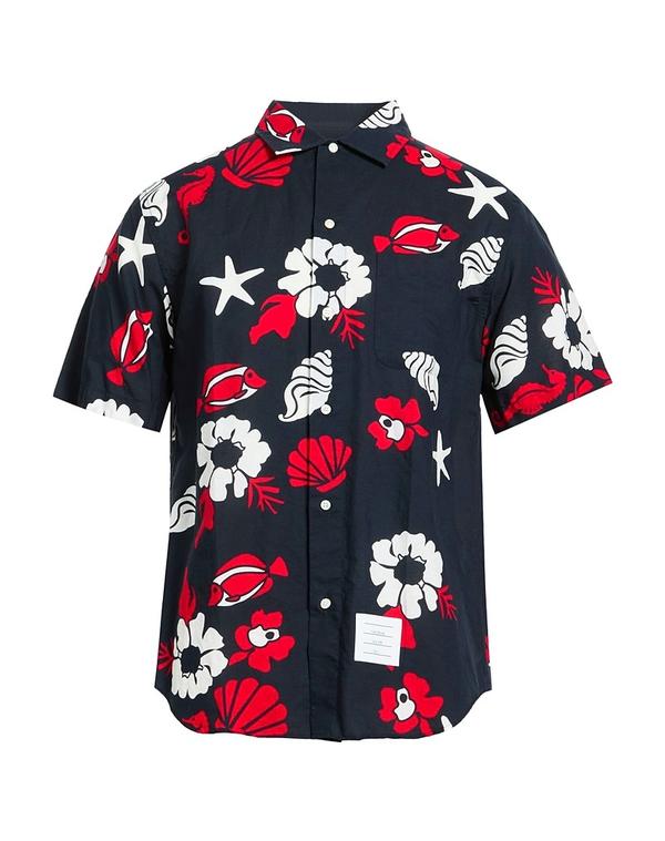 トムブラウン メンズ トップス シャツ THOM BROWNE Midnight Blue ブルー|ReVida 店