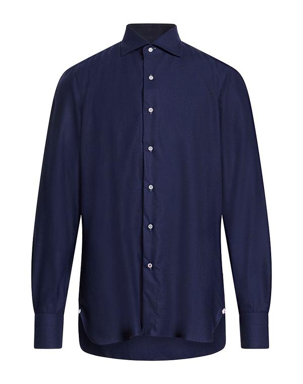 イザイア メンズ トップス シャツ ISAIA Midnight Blue ブルー|ReVida 店