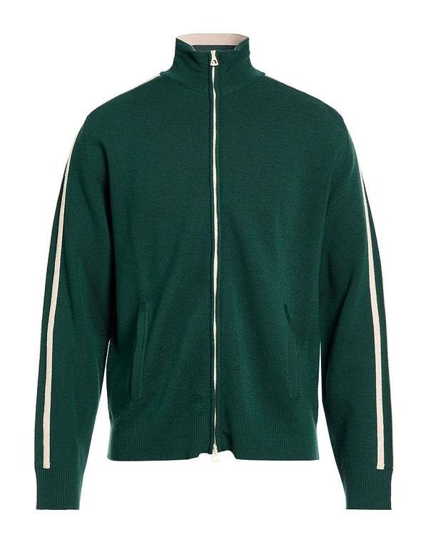 ダニエル フィエゾリ メンズ アウター ジレー チャック付き添い人編み物 DANIELE FIESOLI Dark Green 緑であること
