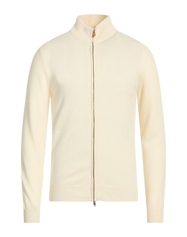 ダニエル フィエゾリ メンズ アウター ジレー チャック付き添い人編み物 DANIELE FIESOLI Off White 象牙色