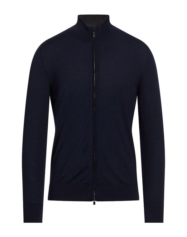 イザイア メンズ アウター ジレー チャック付き添い人編み物 ISAIA Midnight Blue 青碧