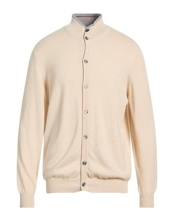 フェデーリ メンズ アウター ジレー カシミール編み物 FEDELI Beige ベージュ