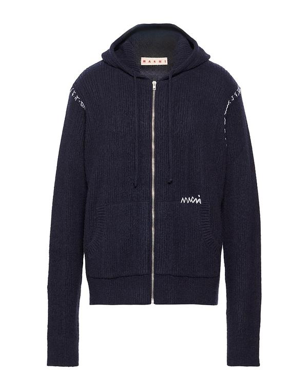 マルニ メンズ アウター ジレー チャック付き添い人編み物 MARNI Navy 米国海軍