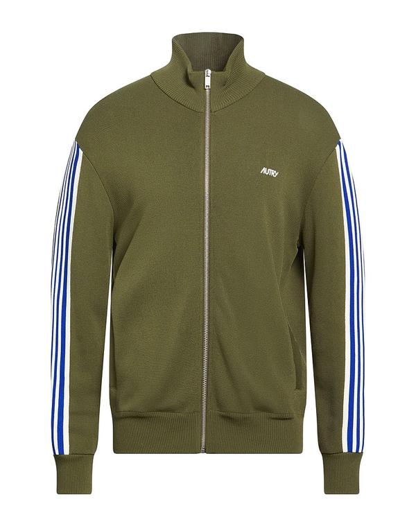 オートリ― メンズ アウター ジレー チャック付き添い人編み物 AUTRY Military Green 緑であること
