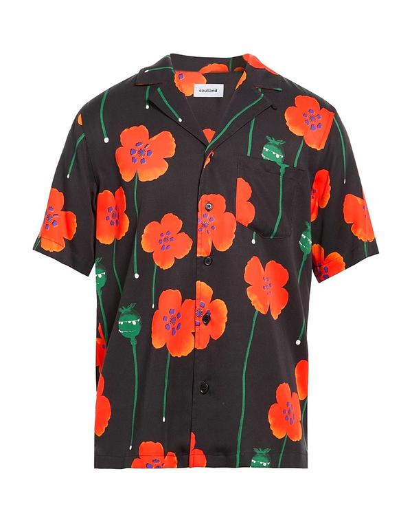 ソウルランド メンズ トップス シャツ SOULLAND Black ブラック|ReVida 店
