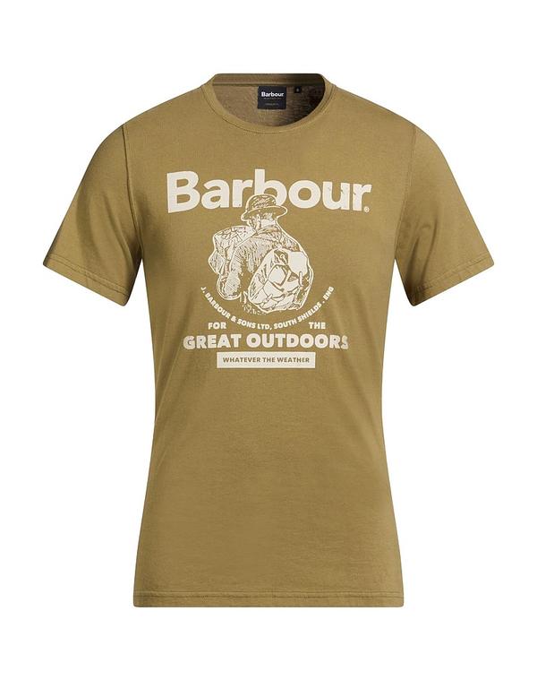 バブアー メンズ トップス ティーシャツ BARBOUR Military Green 緑であること