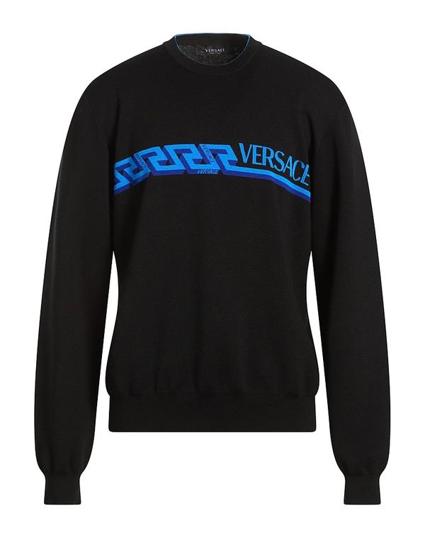 ヴェルサーチ メンズ トップス プルオーバー ティーシャツ VERSACE Black 黒いこと